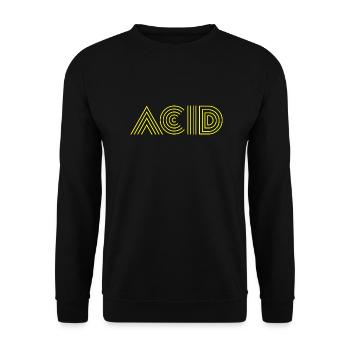 acid house techno - Unisex Pullover - Schwarz - Vorne - Alina (178cm) & Michal (187cm)