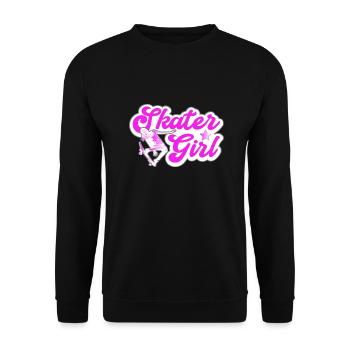 Skater Girl for Skater Girls - Unisex Sweatshirt - black - Front - Alina (178cm) & Michal (187cm)