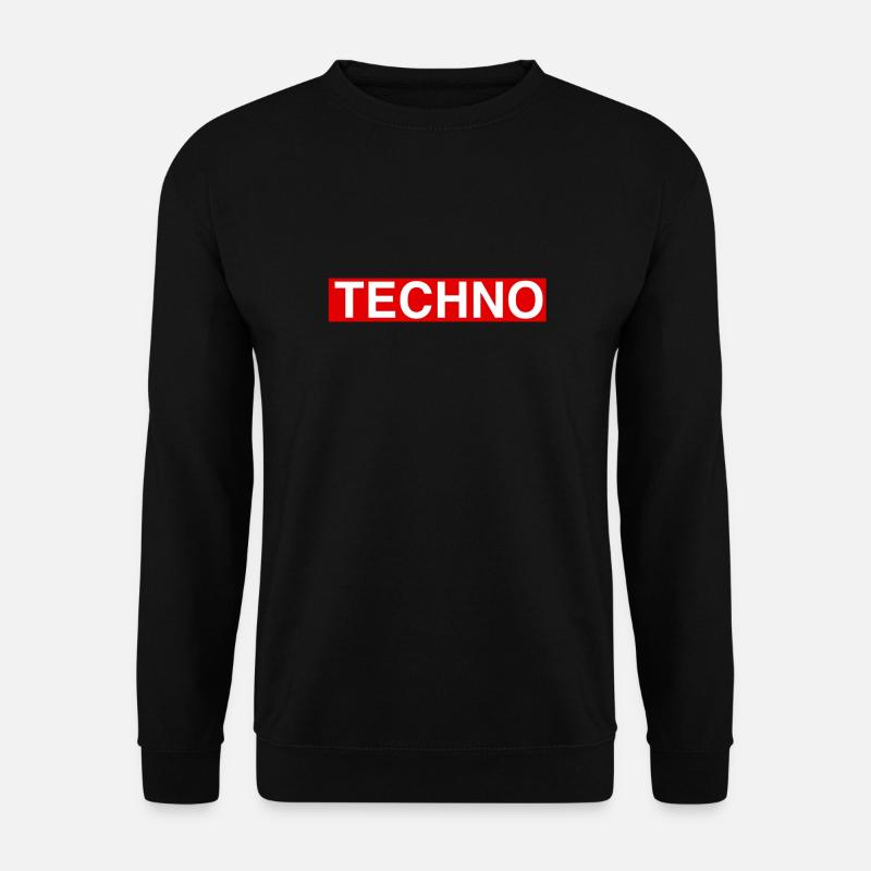 Techno - Unisex Pullover - Schwarz