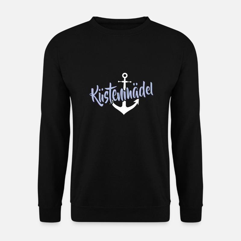 Anker Motiv Norddeutschland Küstenmädel - Unisex Pullover - Schwarz
