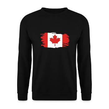 Drapeau du Canada Feuille d'érable Feuille d'érable Canada - Sweat-shirt Unisexe - noir - Devant - Alina (178cm) & Michal (187cm)