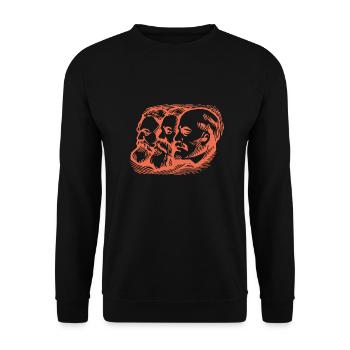 Chemnitz Gift Karl Marx Marxism - Unisex Sweatshirt - black - Front - Alina (178cm) & Michal (187cm)