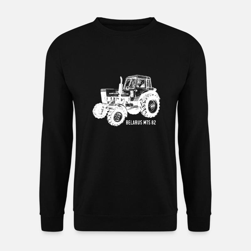Belarus mts Traktor Landwirt Geschenk - Unisex Pullover - Schwarz