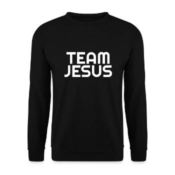Team Jesus - Christian Quotes - Unisex Sweatshirt - black - Front - Alina (178cm) & Michal (187cm)