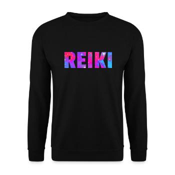 Reiki Reiki Practitioner Energy Healing - Unisex Sweatshirt - black - Front - Alina (178cm) & Michal (187cm)