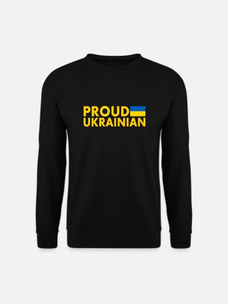 Proud ukrainian - Unisex Pullover - Schwarz