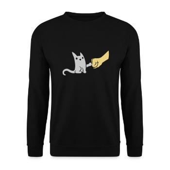 Brofist Cat Pompe à poing - Sweat-shirt Unisexe - noir - Devant - Alina (178cm) & Michal (187cm)