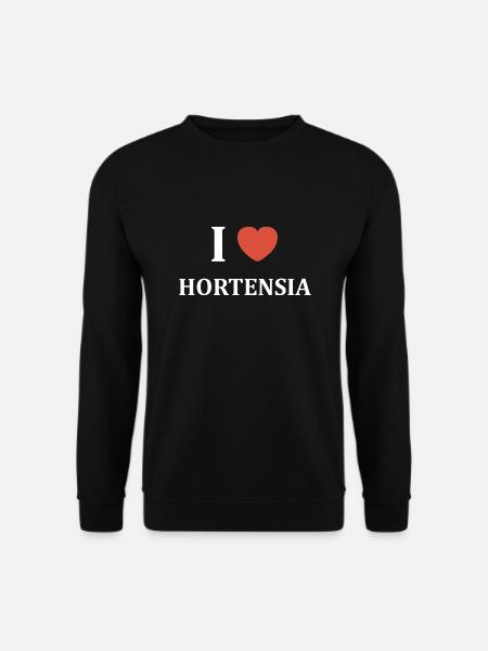i love Hortensia - Sweat-shirt Unisexe - noir
