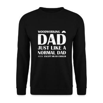 Carpenter Woodworking Dad Woodworking - Unisex Pullover - Schwarz - Vorne - Alina (178cm) & Michal (187cm)