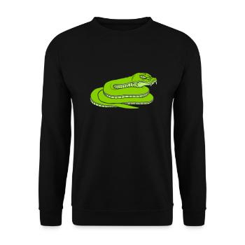 Design dangerous evil snake - Unisex Sweatshirt - black - Front - Alina (178cm) & Michal (187cm)