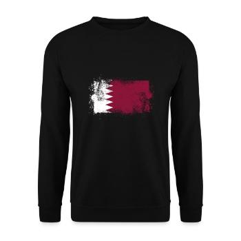 Qatar - Unisex Sweatshirt - black - Front - Alina (178cm) & Michal (187cm)