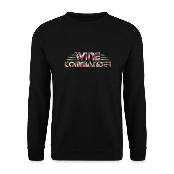 WINE COMMANDER - Sweat-shirt Unisexe - noir - Devant - Alina (178cm) & Michal (187cm)