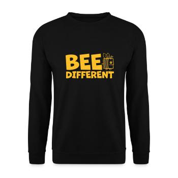 bee different saying quote - Unisex Sweatshirt - black - Front - Alina (178cm) & Michal (187cm)