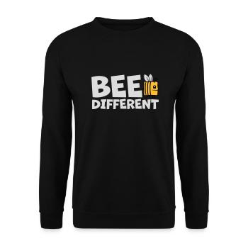 bee different saying quote - Unisex Sweatshirt - black - Front - Alina (178cm) & Michal (187cm)