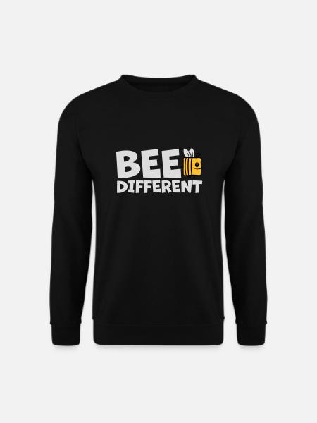 bee different saying quote - Unisex Sweatshirt - black