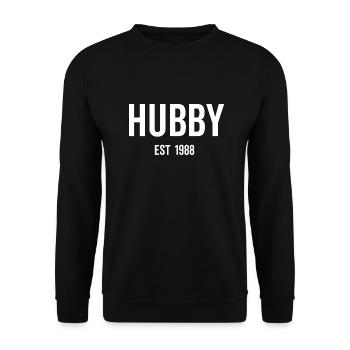 Ehemann Est 1988 - Unisex Pullover - Schwarz - Vorne - Alina (178cm) & Michal (187cm)