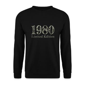 1980 - Sweat-shirt Unisexe - noir - Devant - Alina (178cm) & Michal (187cm)