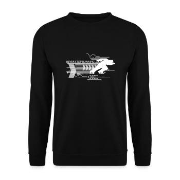 Biking Running Marathon Triathlon Bike - Unisex Sweatshirt - black - Front - Alina (178cm) & Michal (187cm)
