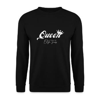 Queen of the Family- matching tee shirt - Unisex Sweatshirt - black - Front - Alina (178cm) & Michal (187cm)