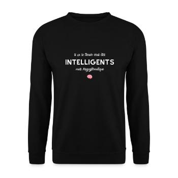 vous êtes intelligents mais asymptomatique - Sweat-shirt Unisexe - noir - Devant - Alina (178cm) & Michal (187cm)