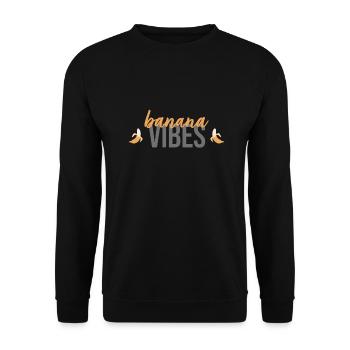 Banana Vibes - Unisex Pullover - Schwarz - Vorne - Alina (178cm) & Michal (187cm)