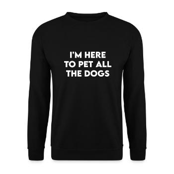 funny dog quotes - Sweat-shirt Unisexe - noir - Devant - Alina (178cm) & Michal (187cm)