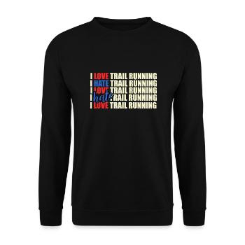 Trail Runner Running Jogging Jogger I Gift - Sweat-shirt Unisexe - noir - Devant - Alina (178cm) & Michal (187cm)