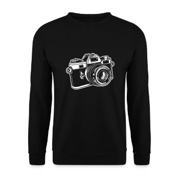 Fotograf Fotografieren Fotografie Kamera - Unisex Pullover - Schwarz - Vorne - Alina (178cm) & Michal (187cm)