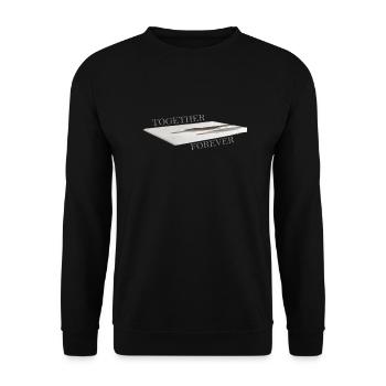 Shadow of two people at the end of the stairs - Unisex Sweatshirt - black - Front - Alina (178cm) & Michal (187cm)