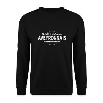 Aveyronnais de l'Aveyron - Sweat-shirt Unisexe - noir - Devant - Alina (178cm) & Michal (187cm)