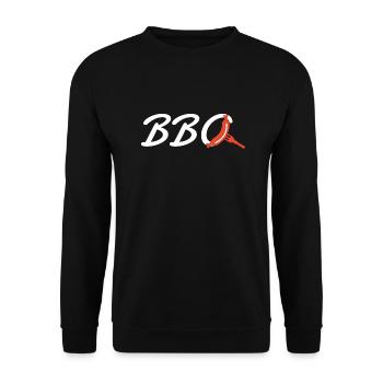 ''BBQ'' hotdogs - Unisex Sweatshirt - black - Front - Alina (178cm) & Michal (187cm)