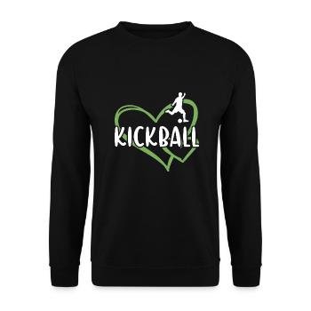 Sport Heart Kickball - Unisex Sweatshirt - black - Front - Alina (178cm) & Michal (187cm)