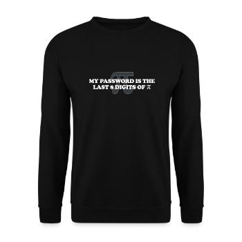 Mon mot de passe est les 8 derniers chiffres de Pi Pi Day Math - Sweat-shirt Unisexe - noir - Devant - Alina (178cm) & Michal (187cm)