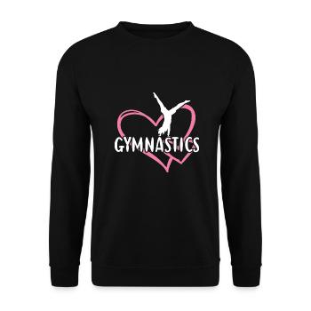 Sport Heart Gymnastics - Unisex Pullover - Schwarz - Vorne - Alina (178cm) & Michal (187cm)
