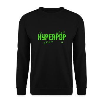 Rétro des années 90 Hyperpop Musique esthétique - Sweat-shirt Unisexe - noir - Devant - Alina (178cm) & Michal (187cm)