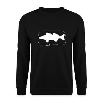 Pike-perch with softbait - Unisex Sweatshirt - black - Front - Alina (178cm) & Michal (187cm)
