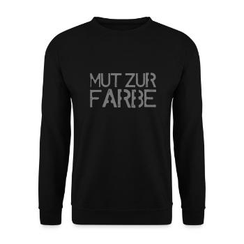 Mut zur Farbe - Unisex Pullover - Schwarz - Vorne - Alina (178cm) & Michal (187cm)