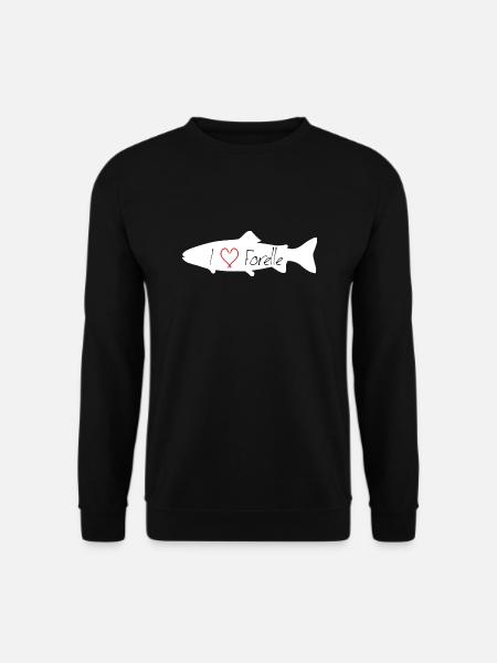 I love Trout White - Unisex Sweatshirt - black