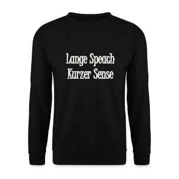 Lange Speach - Unisex Pullover - Schwarz - Vorne - Alina (178cm) & Michal (187cm)