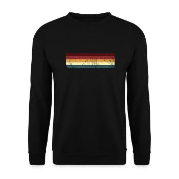 Grunge Stripe Design in Vintage Colors - Unisex Sweatshirt - black - Front - Alina (178cm) & Michal (187cm)