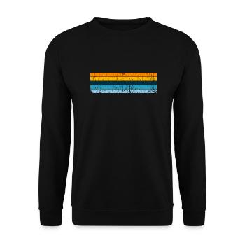 Grunge Stripe Design in Vintage Colors - Unisex Sweatshirt - black - Front - Alina (178cm) & Michal (187cm)