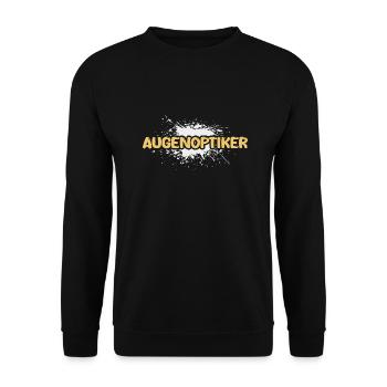 Job Augenoptiker - Unisex Pullover - Schwarz - Vorne - Alina (178cm) & Michal (187cm)