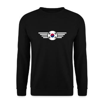I Love South Korea, Elegance Style Design T-Shirt - Unisex Sweatshirt - black - Front - Alina (178cm) & Michal (187cm)