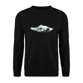 Mountains - Unisex Pullover - Schwarz - Vorne - Alina (178cm) & Michal (187cm)