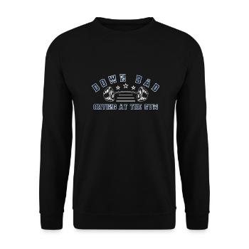 Down Bad Crying à la salle de sport - Sweat-shirt Unisexe - noir - Devant - Alina (178cm) & Michal (187cm)