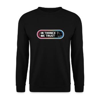 In trance we trust - Unisex Sweatshirt - black - Front - Alina (178cm) & Michal (187cm)
