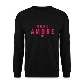 Valentine's Day More Amore Partnership - Unisex Sweatshirt - black - Front - Alina (178cm) & Michal (187cm)