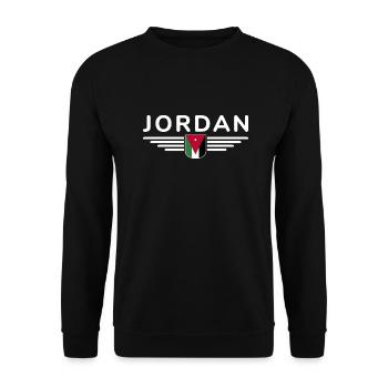 Jordan Fan Outfit T-Shirt Design Gift - Unisex Sweatshirt - black - Front - Alina (178cm) & Michal (187cm)