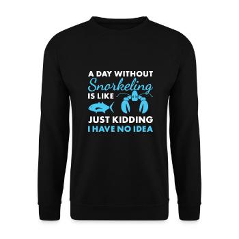 Snorkeler Une journée sans snorkeling - Sweat-shirt Unisexe - noir - Devant - Alina (178cm) & Michal (187cm)