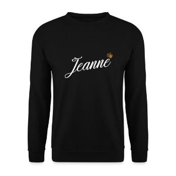 Jeanne Custom Name for Women Kids Toddlers - - Unisex Sweatshirt - black - Front - Alina (178cm) & Michal (187cm)